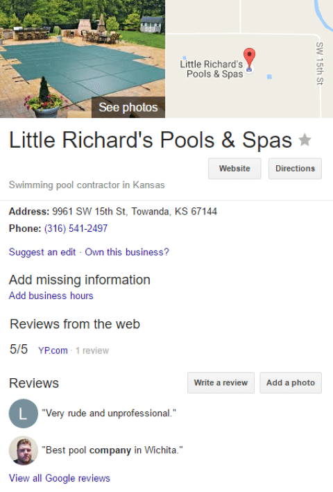 Pool Post Image 38 - Little Richards Pools Can OWN Google (here in Wichita)