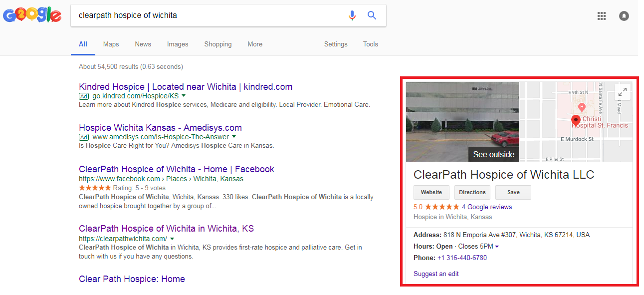 2 8 - Step-by-step guide to increase the website traffic, online visibility and Google rankings for ClearPath Hospice