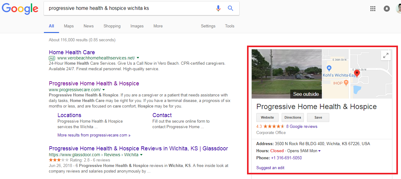 3 10 - Step-by-step guide to increase the website traffic, online visibility and Google rankings for Progressive Hospice