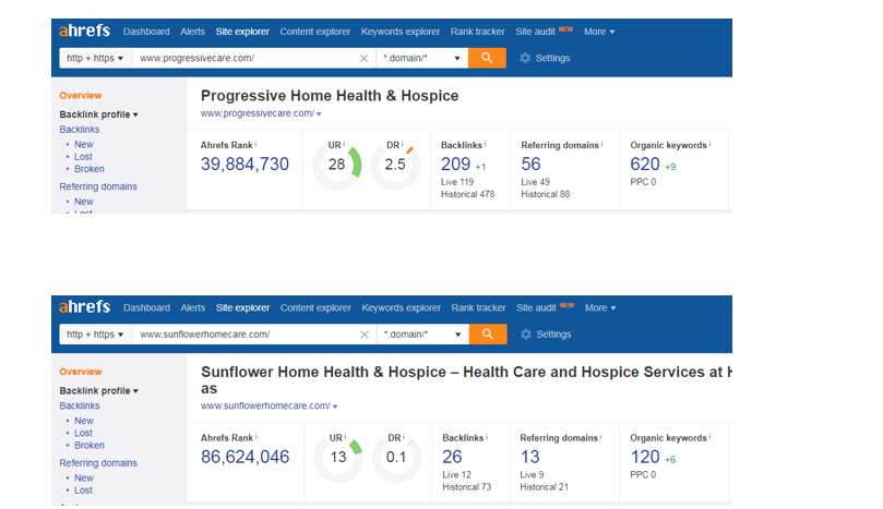 Screenshot 5 5 - Step-by-step guide to increase the website traffic, online visibility and Google rankings for Serenity Hospice