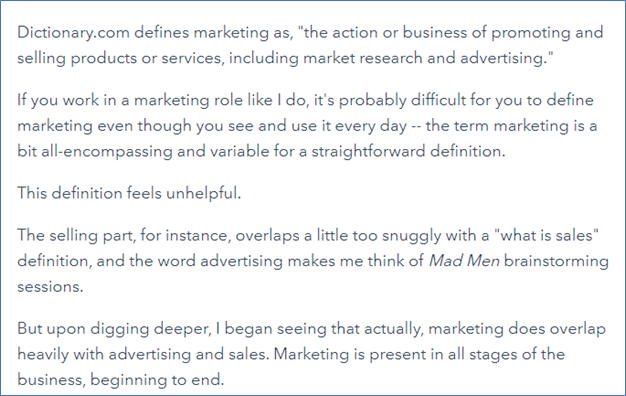 hubspot definition of marketing